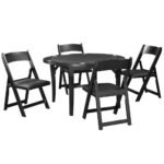 RAM Game Room FLDGTBL BLK 48" Round Poker Table - Image 2
