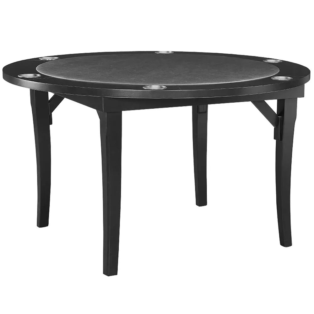 RAM Game Room FLDGTBL BLK padded vinyl playing surface with cup holders