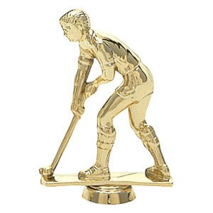 Field_Hockey_Figure_Male_Gold_-_3_12_prod_16125_l_437-G Field Hockey Figure, Male, Gold - 3 1/2" - Image 1