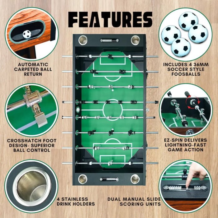Freetime Fun Avenger Foosball Table – True Roll - Image 3