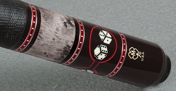 G602-t McDermott Dice Pool Cue with Genuine Red Leather Wrap - 19oz - Image 1