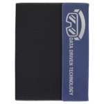 9 1/2"x12" Leatherette Black Canvas Portfolio w/Notepad
