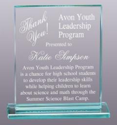 GL511 Jade Glass Rectangle Award - Image 1