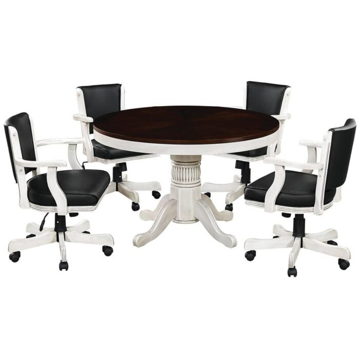 RAM Game Room 48" 2 IN 1 GAME TABLE x 4 SWIVEL GAME CHAIRS - Image 3