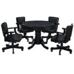 RAM Game Room 48" 2 IN 1 GAME TABLE x 4 SWIVEL GAME CHAIRS - Image 2