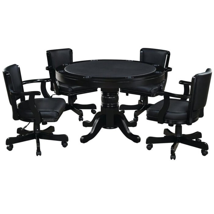 RAM Game Room 48" 2 IN 1 GAME TABLE x 4 SWIVEL GAME CHAIRS - Image 2