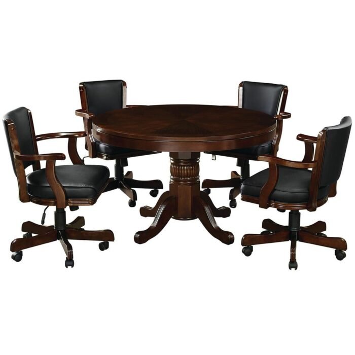 RAM Game Room 48" 2 IN 1 GAME TABLE x 4 SWIVEL GAME CHAIRS - Image 7
