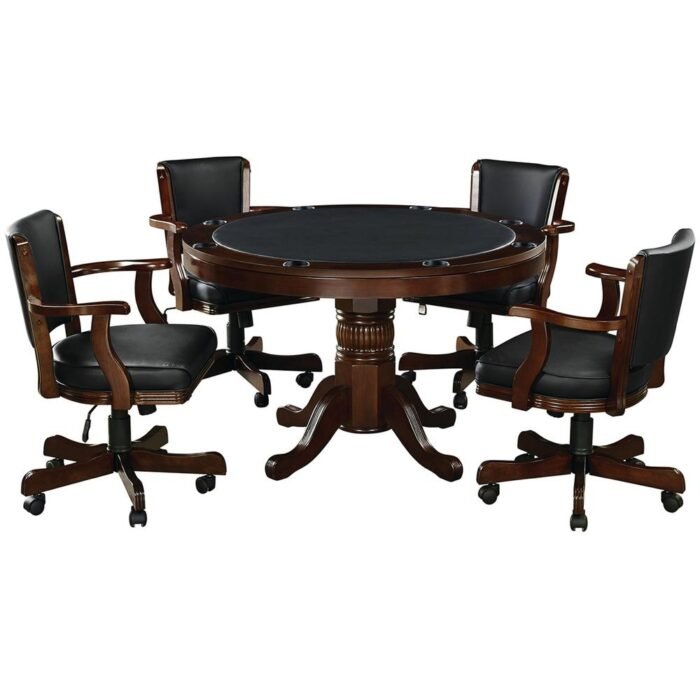 RAM Game Room 48" 2 IN 1 GAME TABLE x 4 SWIVEL GAME CHAIRS - Image 8