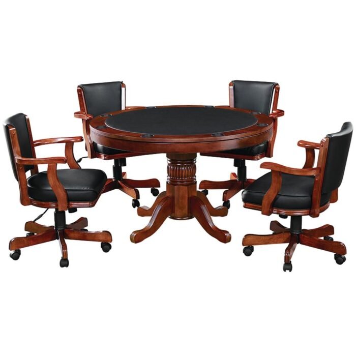 RAM Game Room 48" 2 IN 1 GAME TABLE x 4 SWIVEL GAME CHAIRS - Image 10