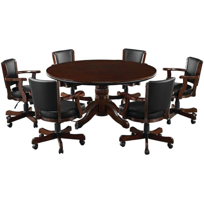 RAM Game Room 60" 2 IN 1 GAME TABLE x 6 SWIVEL GAME CHAIRS - Image 2