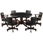 RAM Game Room 60" 2 IN 1 GAME TABLE x 6 SWIVEL GAME CHAIRS