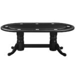 RAM Game Room 84" Texas Hold'em Game Table with Dining Top - Black - Image 2