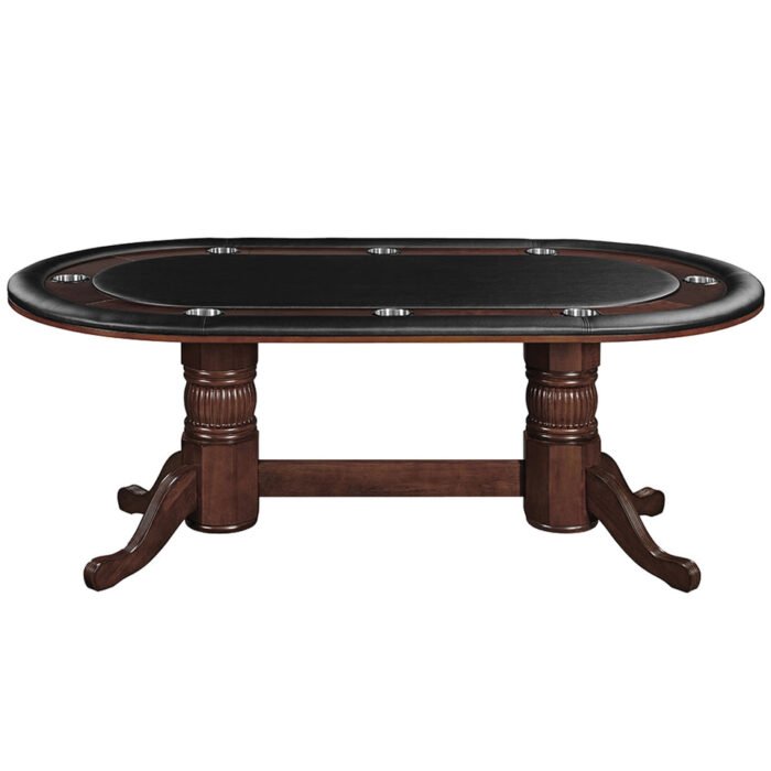 RAM Game Room 84" Texas Hold'em Game Table with Dining Top - Cappuccino - Image 2