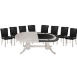 RAM Game Room 84" TEXAS HOLD'EM GAME TABLE x 8 DINING/GAME CHAIRS (Comes With Dining Top) - Image 6