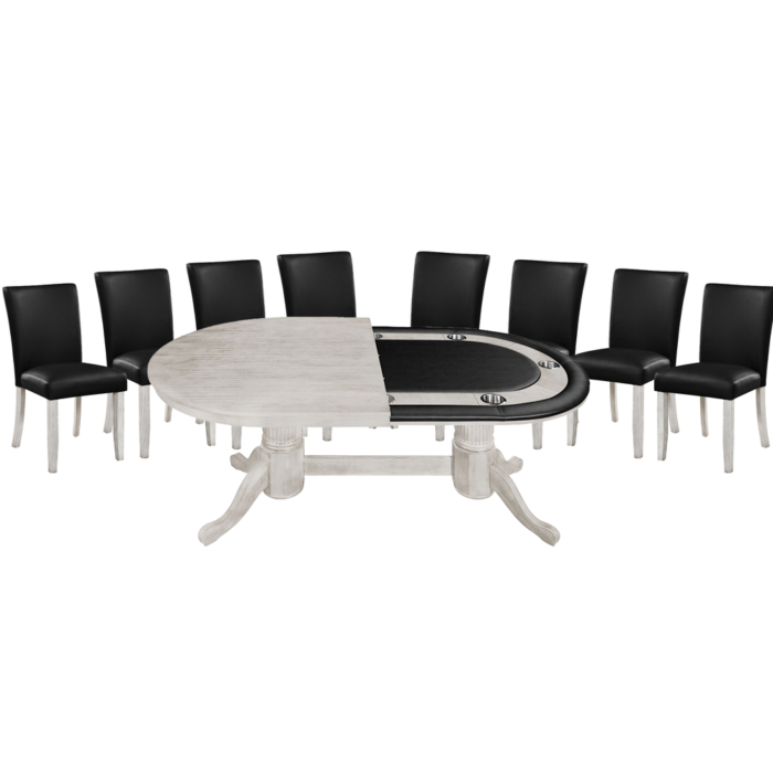 RAM Game Room 84" TEXAS HOLD'EM GAME TABLE x 8 DINING/GAME CHAIRS (Comes With Dining Top) - Image 6