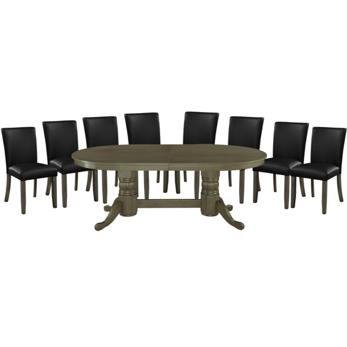 RAM Game Room 84" TEXAS HOLD'EM GAME TABLE x 8 DINING/GAME CHAIRS (Comes With Dining Top) - Image 10