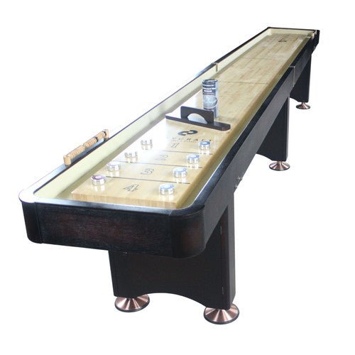 Georgetown_Espresso_16ft-1__41101.1670277578_e8f98d4d-fd06-40a5-b515-2fb841610d81 Playcraft Georgetown 14' Shuffleboard Table in Espresso - Image 1
