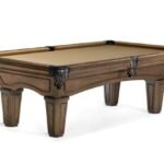 Brunswick Billiards Glenwood 8' Slate Pool Table in Coffee w/ Tapered Legs