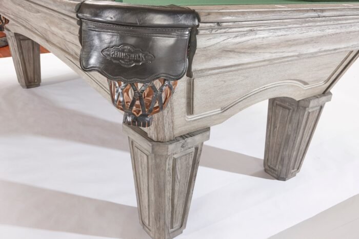 Brunswick Glenwood 8ft American Pool Table with Tapered Leg - Rustic Grey - Image 4