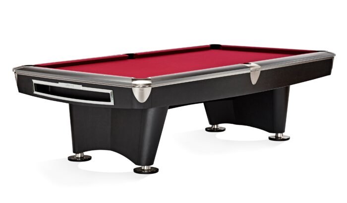 Brunswick Billiards Gold Crown VI 9' Slate Pool Table in Matte Black w/ Gully Return - Image 2