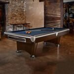 Brunswick Gold Crown VI 9ft American Pool Table With Drop Pocket - Two Tone Walnut and Espresso
