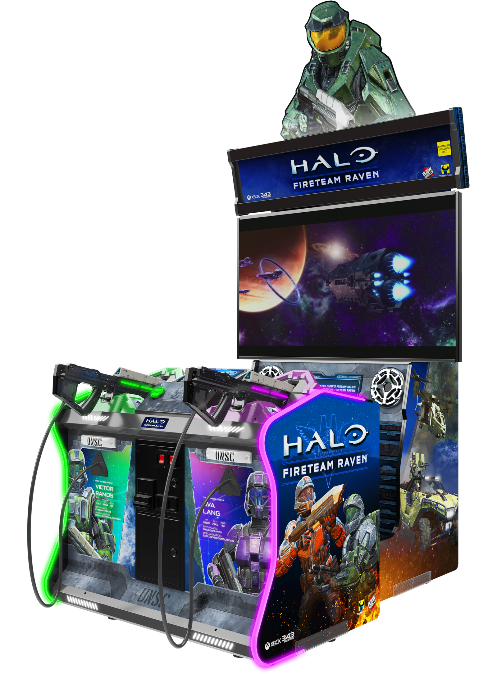 Halo_2Player_Tethered_Cabinet_3DRender_1 Raw Thrills Halo: Fireteam Raven 2P Tethered - Image 1