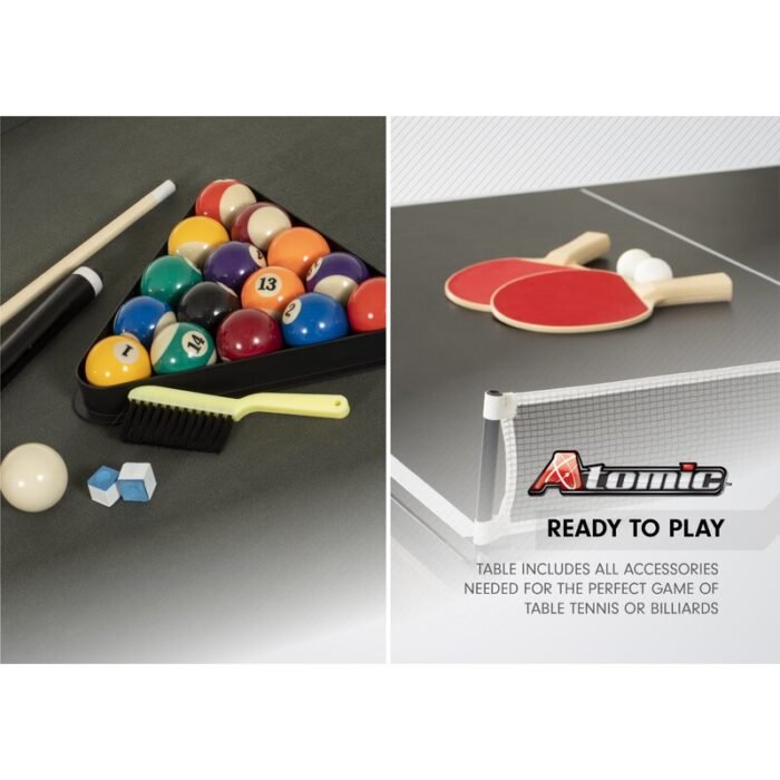 Atomic Hampton 7' 3-in-1 Dining Table with Billiards and Table Tennis - Image 6