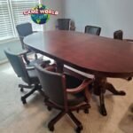 RAM Game Room 84" Texas Hold'em Game Table with Dining Top - Cappuccino - Image 6