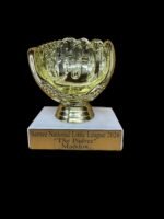 Ball Holder Figure, Baseball, Gold - 3" - Image 2