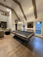 Playcraft Brazos River 8' Slate Pool Table w/ Leather Drop Pockets in Weathered Gray - Image 13