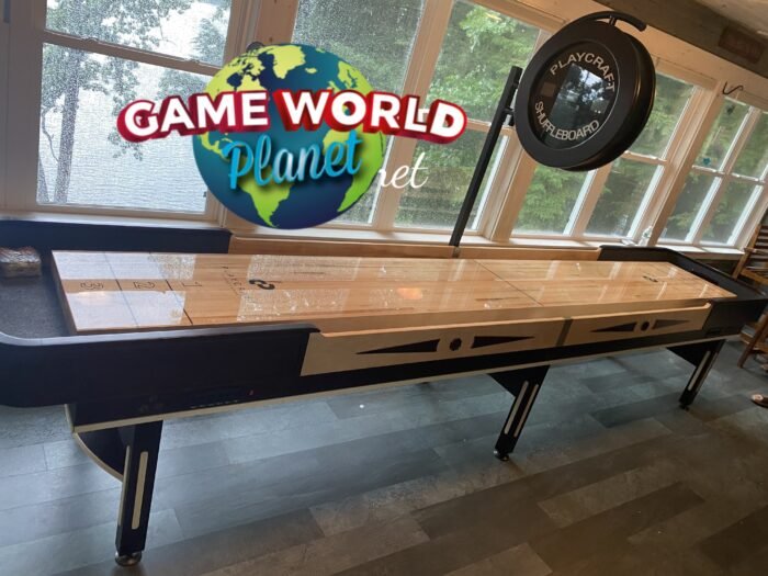 Playcraft Telluride 18' Pro Style Shuffleboard Table in Espresso with optional Overhead Electronic Scoring - Image 5