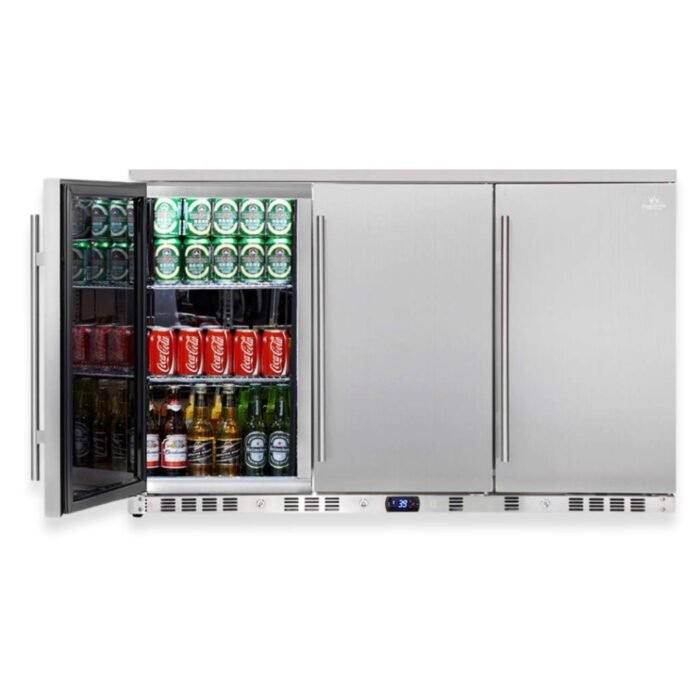 53 Inch Solid 3-Door Outdoor Beverage Drinks Cooler - Image 4
