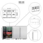53 Inch Solid 3-Door Outdoor Beverage Drinks Cooler - Image 6