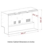 53 Inch Heating Glass 3 Door Large Beverage Refrigerator - Image 9