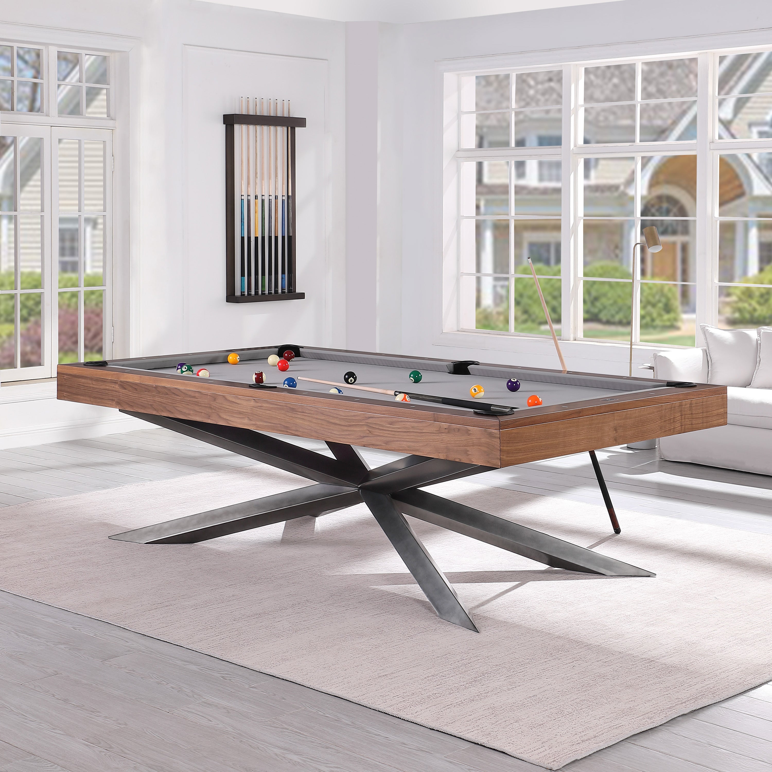 KF0A9823__45444 Playcraft Astral 8' Slate Pool Table in Walnut - Image 1