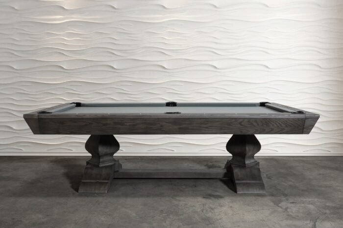 Nixon Birdy 8' Slate Pool Table in Grayson Grey Finish w/ Dining Top Option - Image 4