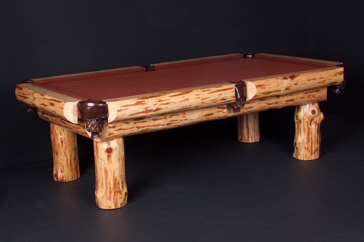 Klondike-New-Pockets Viking Log Furniture Klondike Log Pool Table - Image 1