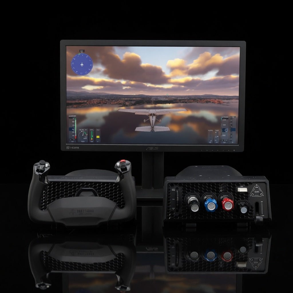 LQK0G Honeycomb Alpha Flight Simulator Yoke and Bravo Throttle - Image 1