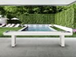 American Heritage Lanai 9' Outdoor Shuffleboard Table in Pearl White - Image 9