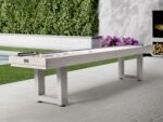 American Heritage Lanai 9' Outdoor Shuffleboard Table in Pearl White - Image 2