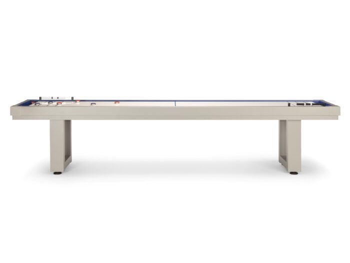 American Heritage Lanai 12' Outdoor Shuffleboard Table in Oyster Grey - Image 6