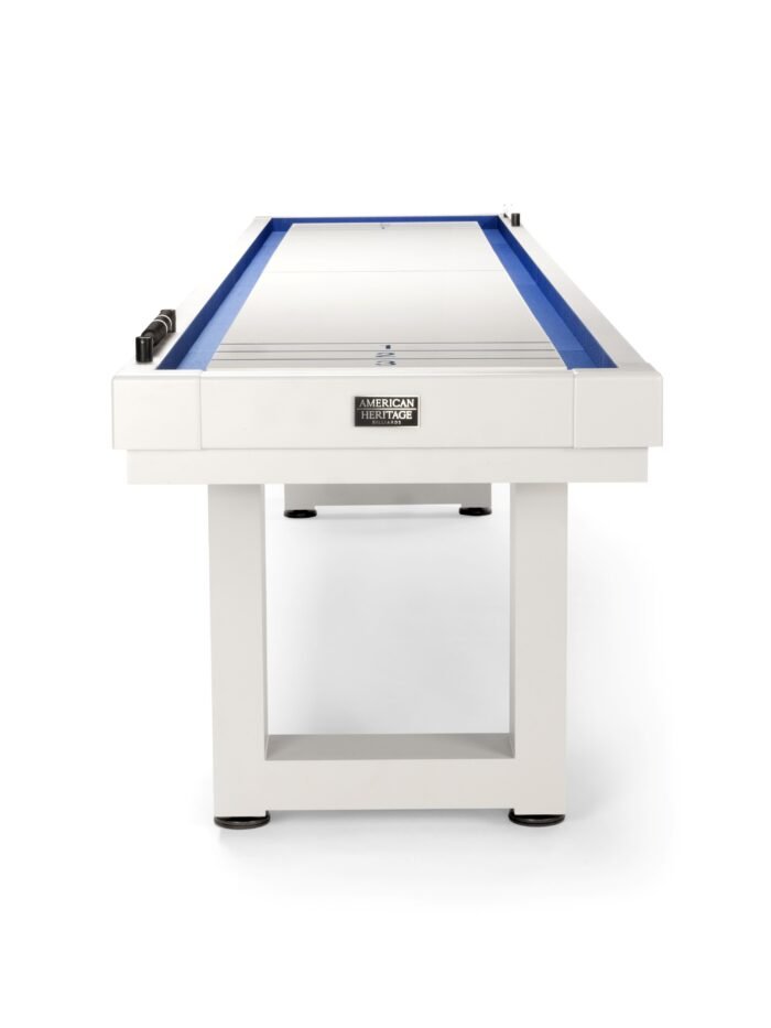 American Heritage Lanai 9' Outdoor Shuffleboard Table in Pearl White - Image 7