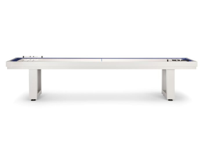 American Heritage Lanai 9' Outdoor Shuffleboard Table in Pearl White - Image 4