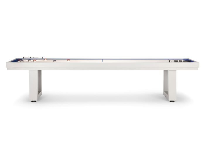 American Heritage Lanai 9' Outdoor Shuffleboard Table in Pearl White - Image 5