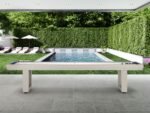 American Heritage Lanai 12' Outdoor Shuffleboard Table in Oyster Grey - Image 3