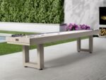 American Heritage Lanai 12' Outdoor Shuffleboard Table in Oyster Grey - Image 9