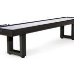 American Heritage Lanai 12' Outdoor Shuffleboard Table in Obsidian Black
