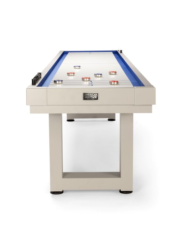 American Heritage Lanai 12' Outdoor Shuffleboard Table in Oyster Grey - Image 8