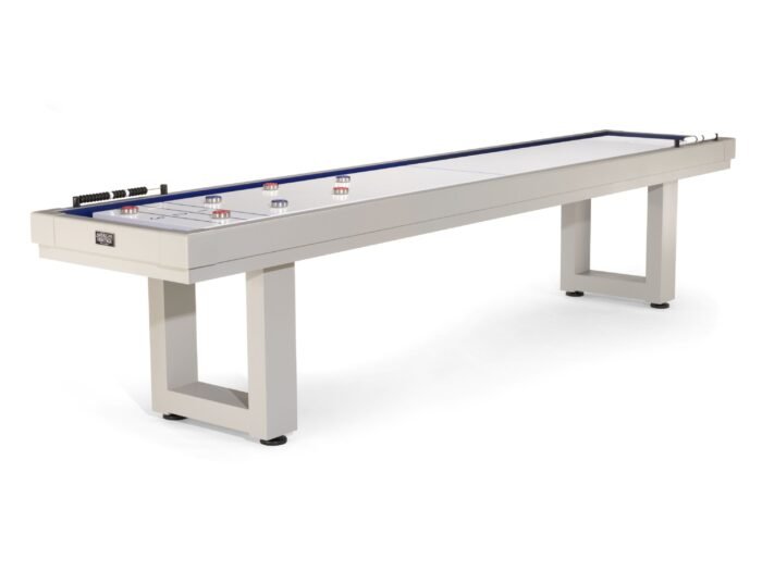 American Heritage Lanai 12' Outdoor Shuffleboard Table in Oyster Grey - Image 5