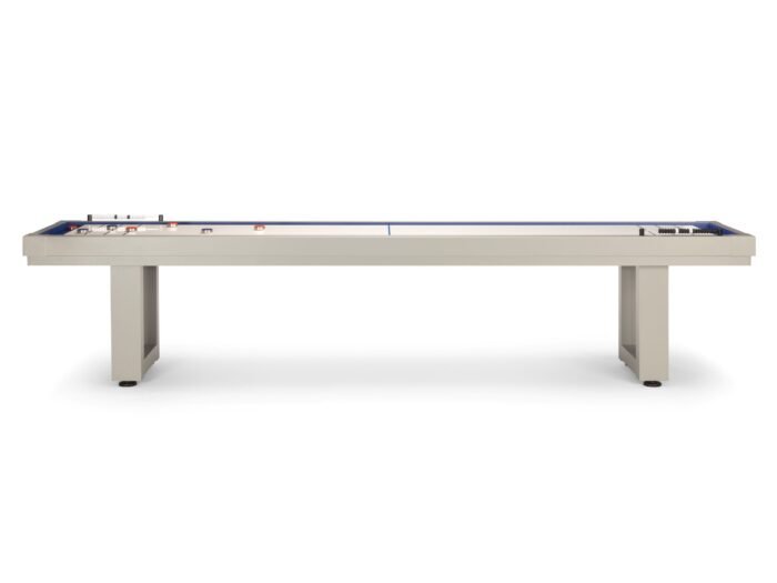 American Heritage Lanai 9' Outdoor Shuffleboard Table in Oyster Grey - Image 7